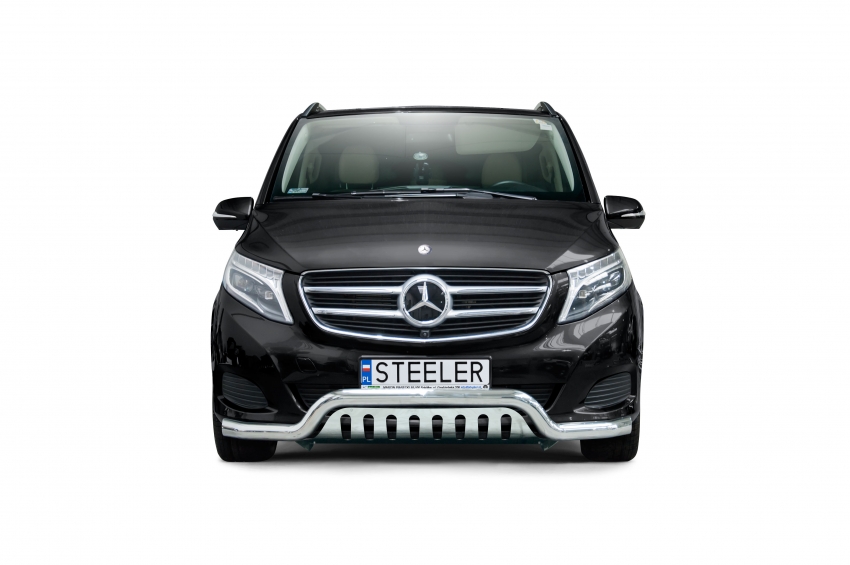 Spoilerrør, Ø 70mm, m/underkjørseksjon blekk, Mercedes V-Klasse, mod. 2014->2019