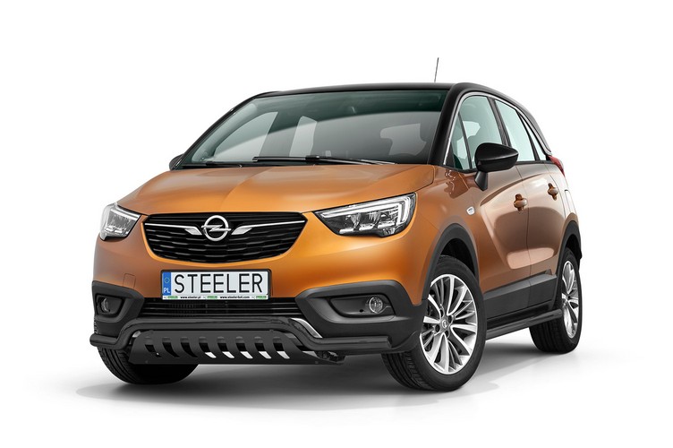 Sort spoilerrør Ø 60mm, m/underkjørseksjon (blekkplate), Opel Crossland X mod. 2017->